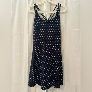 Kate Spade Black Polka Dot Scallop Tennis Dress